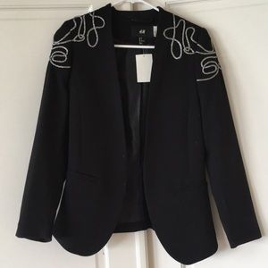 Blazer with silver design
